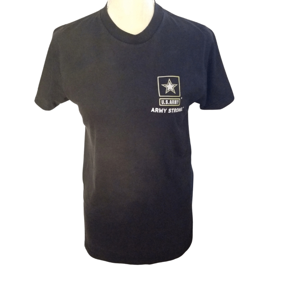 US Army Shirt Men's Small Faded An Army Of One Tee Black USA.